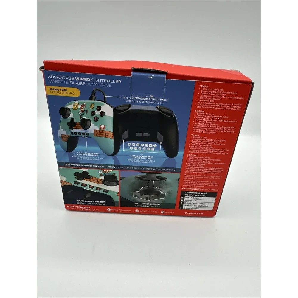 Advantage Wired Controller for Nintendo Switch 2 - Mario Time:‎ USB, 10ft Cable